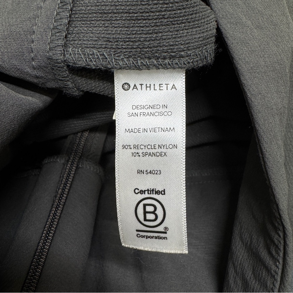 {Athleta} "Wander Crop Trouser" Short Arbor Olive Green Straight Split Hem Pants - Picture 5 of 7